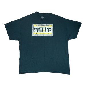 Bubba Gump Shrimp Company Black T-Shirt Men's Size 2X "Stupid is as stupid does"